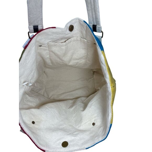 Two’s Company Wool Multicolor striped large tote bag - Picture 10 of 14